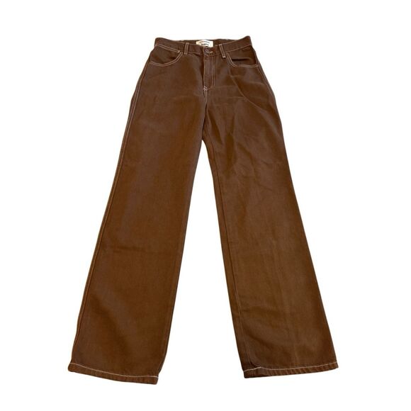 Reformation size 25 cowboy high rise straight jeans chocolate brown - NWT - Picture 3 of 10